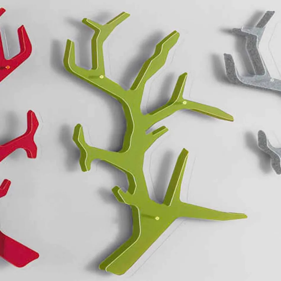 Raft de perete din plexiglas cu cârlige pentru paltoane Made in Italy - Neon Viadurini