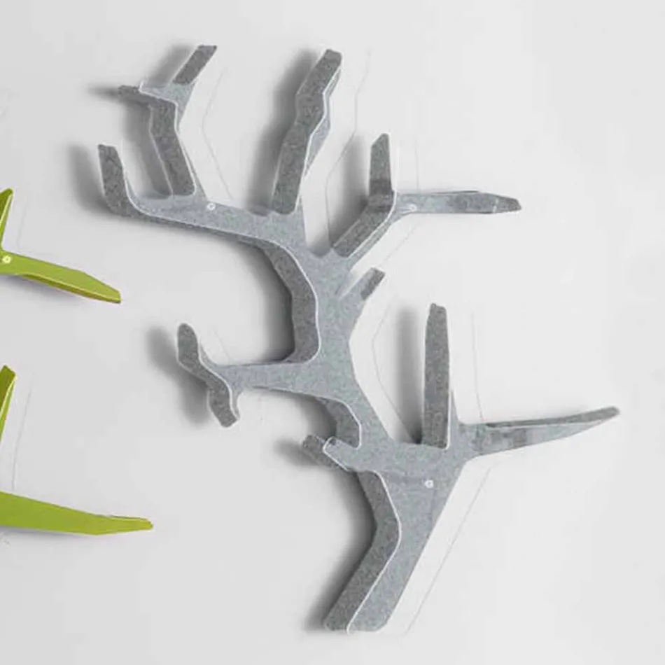 Raft de perete din plexiglas cu cârlige pentru paltoane Made in Italy - Neon Viadurini