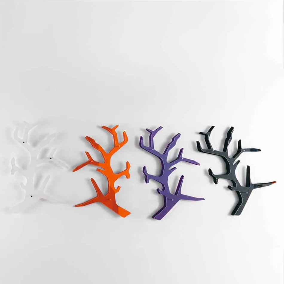 Raft de perete din plexiglas cu cârlige pentru paltoane Made in Italy - Neon Viadurini