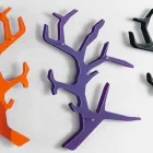 Raft de perete din plexiglas cu cârlige pentru paltoane Made in Italy - Neon Viadurini