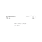 Raft de design din cristal acrilic transparent Made in Italy - Teride Viadurini