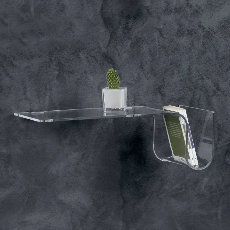 Raft de design din cristal acrilic transparent Made in Italy - Teride Viadurini