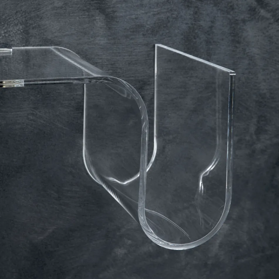 Raft de design din cristal acrilic transparent Made in Italy - Teride Viadurini