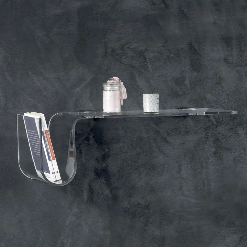 Raft de design din cristal acrilic transparent Made in Italy - Teride Viadurini