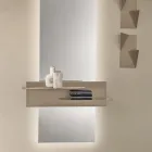 Raft metalic cu design modern și două rafturi orizontale - Miro Viadurini