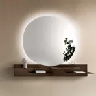Raft metalic cu design modern și două rafturi orizontale - Miro Viadurini