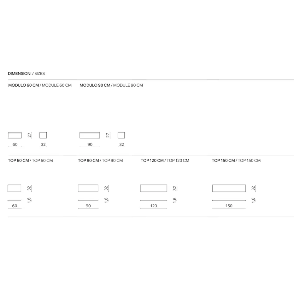 Raft din melamină cu deschidere frontală în două dimensiuni și culori multiple - Lunis Viadurini