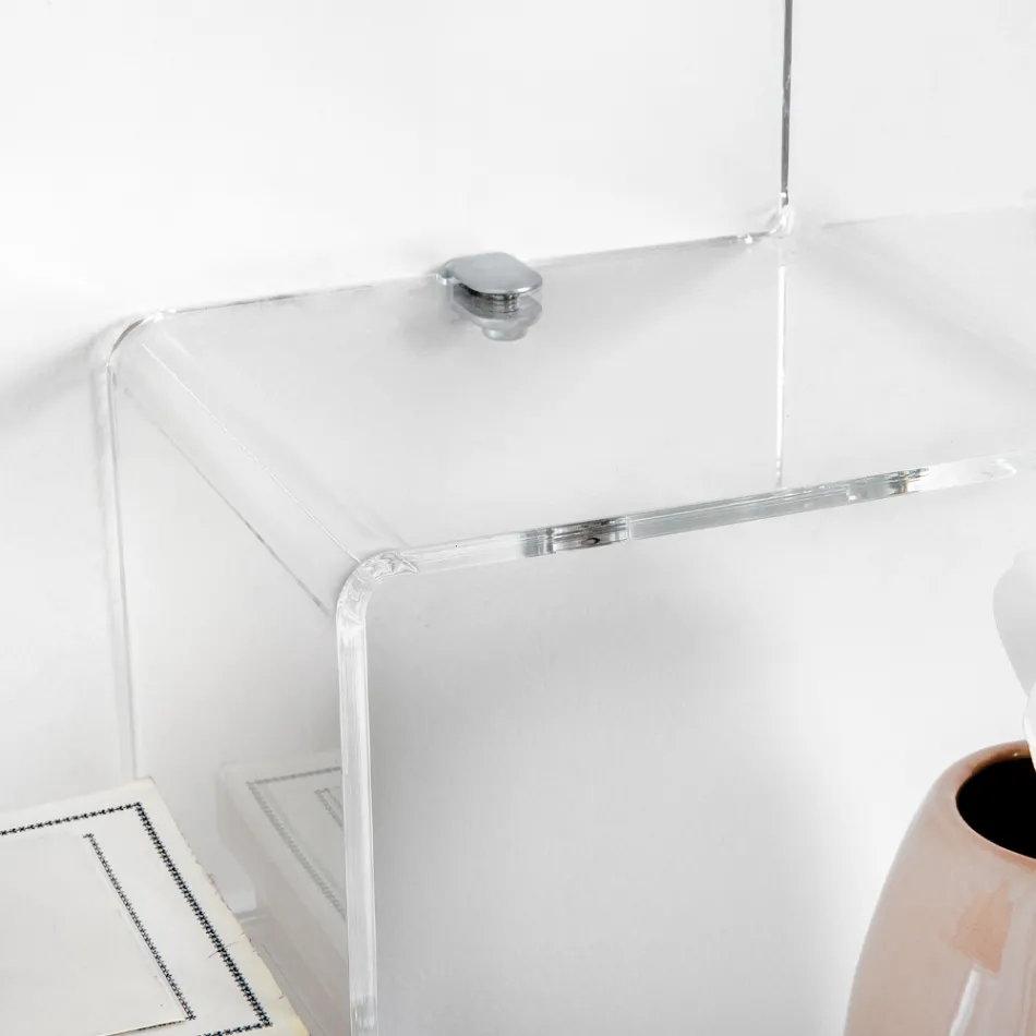 Raft pentru obiecte din plexiglas transparent Made in Italy - Mufasa Viadurini