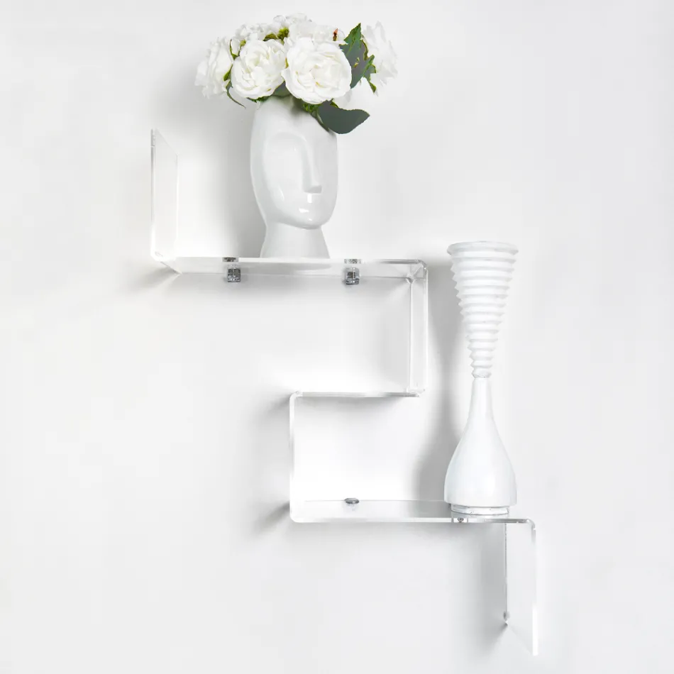 Raft pentru obiecte din plexiglas transparent Made in Italy - Mufasa Viadurini