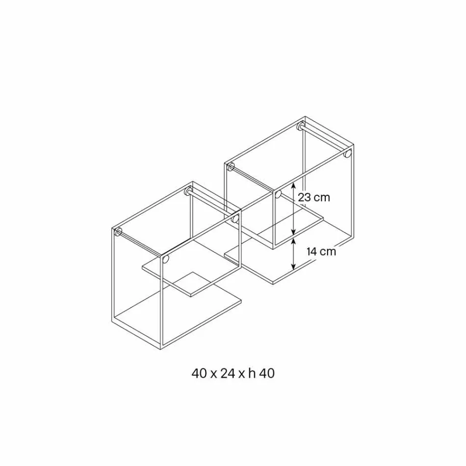 Rafturi de perete din sticlă transparentă Design versatil elegant 2 bucăți - Roll Viadurini