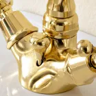 Baterie pentru bideu cu o singură gaură în stil vintage din alamă Made in Italy - Ursula Viadurini