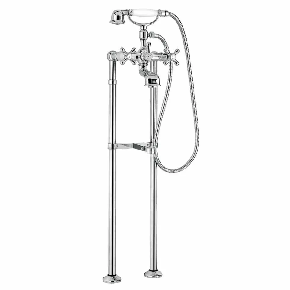 Mixer clasic pentru cadă de podea din alamă Made in Italy - Panico Viadurini