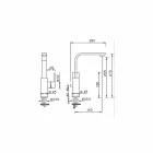 Baterie pentru chiuvetă de baie cu pivot înalt, fabricat în Italia - Panela Viadurini