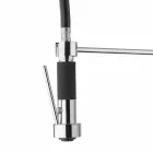 Baterie pentru chiuvetă din alamă cromată cu duș Fabricat în Italia - Kondor Viadurini