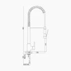 Baterie pentru chiuvetă din alamă cromată cu duș Fabricat în Italia - Kondor Viadurini