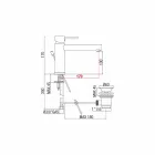 Baterie de lavoar din alamă cu gură de distanță de 170 mm distanță centrală Made in Italy - Ermia Viadurini