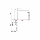 Baterie de lavoar din alamă cu gură de distanță de 170 mm distanță centrală Made in Italy - Ermia Viadurini