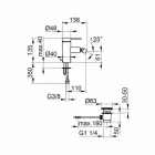 Baterie modernă pentru bideu cu deșeuri pop-up din metal cromat - zanio Viadurini