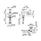 Baterie pentru bideu monocomand cu design plat din alama cromata - Agenore Viadurini