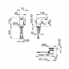 Baterie monocomandă cu design modern pentru lavoar de baie Finisaj crom - Gonzo Viadurini