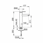 Baterie monocomandă de design modern pentru chiuvetă de baie din metal - Zanio Viadurini