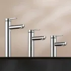 Baterie monocomandă de design modern pentru chiuvetă de baie din metal - Zanio Viadurini