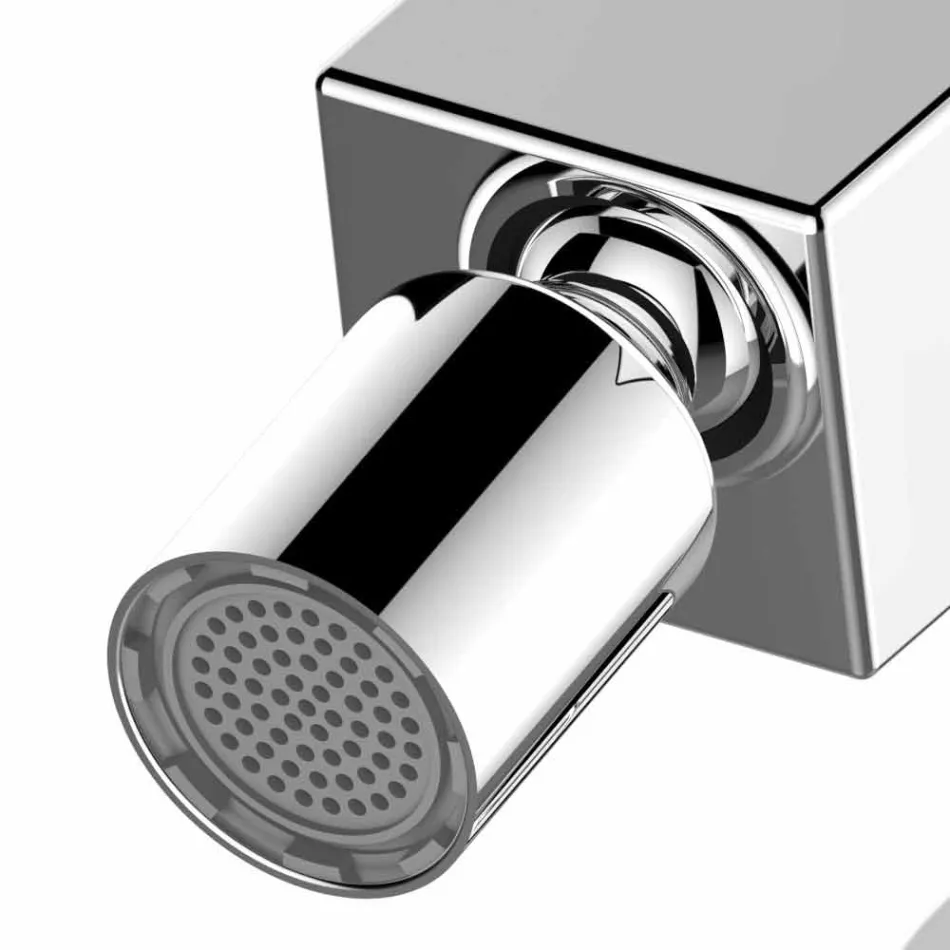 Baterie monocomandă pentru bidet cu design modern, din metal cromat - Girino Viadurini