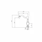 Baterie pentru bidet cu pivot înalt pivotant Made in Italy - Neno Viadurini