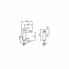 Mixer pentru bidet fabricat în Italia cu manetă laterală - Panela Viadurini