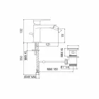 Baterie pentru bidet cu canal de scurgere finisat crom Fabricat în Italia - Galla Viadurini