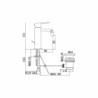 Bidet Mixer în finisaj crom cu canal de scurgere Made in Italy - Medida Viadurini