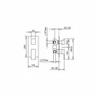 Baterie de duș cu deviație cu 3 căi Made in Italy - Panela Viadurini