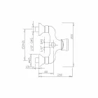 Mixer de design pentru duș exterior din alamă Fabricat în Italia - Neno Viadurini