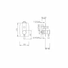 Mixer de duș sau cadă din alamă design, fabricat în Italia - Neno Viadurini