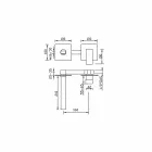 Mixer de lavoar de perete de design Made in Italy - Panela Viadurini