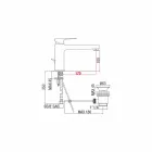 Baterie pentru chiuvetă de baie cu canal de scurgere din alamă Fabricat în Italia - Sindra Viadurini