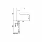 Baterie modernă pentru chiuvetă din alamă cromată, fabricată în Italia - Ermia Viadurini