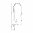 Baterie lavoar de bucătărie din alamă cu duș de mână Fabricat în Italia - Kalimo Viadurini