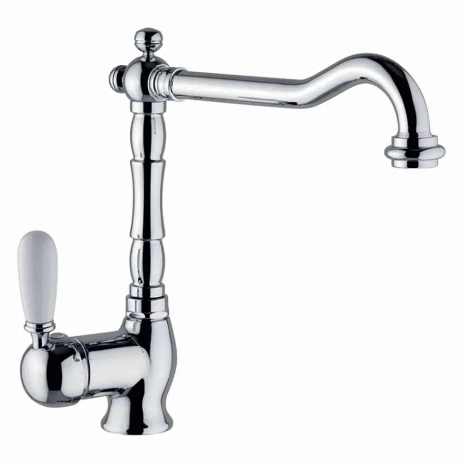 Baterie pentru chiuvetă clasică din alamă, fabricată în Italia - Adonis Viadurini