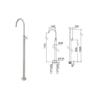 Baterie pentru chiuvetă pe podea din oțel AISI 316L Fabricat în Italia - Artigli Viadurini