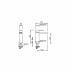 Baterie lavoar design fără scurgere Made in Italy - Bibo Viadurini