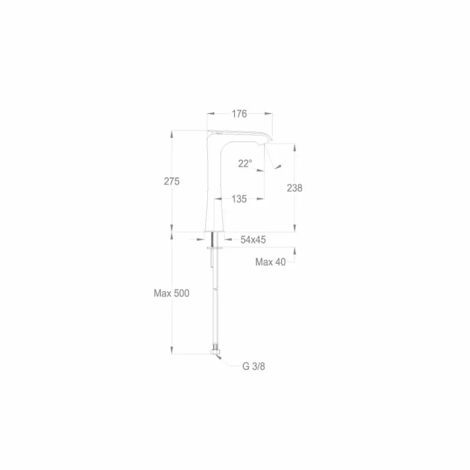 Fabricat în Italia Mixer pentru chiuvetă din alamă cromată - Bonina Viadurini