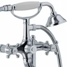 Mixer de cadă cu design clasic, din alamă, fabricat în Italia - Lisca Viadurini