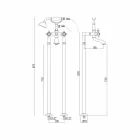 Mixer de cadă cu design clasic, din alamă, fabricat în Italia - Lisca Viadurini