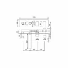 Mixer de baie încorporat cu deviator Fabricat în Italia - Panela Viadurini