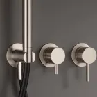 Baterie de baie încorporată cu 3 ieșiri din oțel AISI 316L - Artigli Viadurini