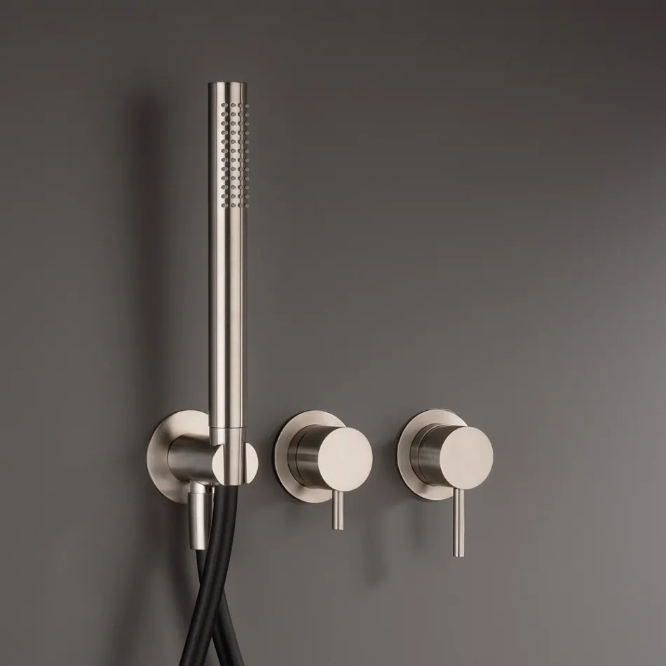 Baterie de baie încorporată cu 3 ieșiri din oțel AISI 316L - Artigli Viadurini