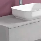 Mobilier de baie suspendat cu chiuvetă, design în 4 finisaje - Paoletto Viadurini