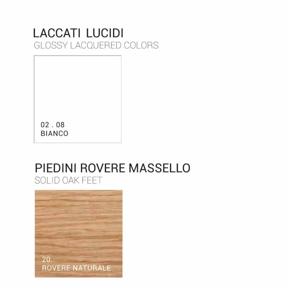 Dulap de baie cu chiuvetă din lemn lăcuit 120x85x46cm Amber, fabricat în Italia Viadurini