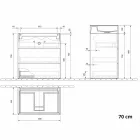 Dulap de baie cu pardoseală de design modern, laminat, cu chiuvetă din rășină - Pompei Viadurini